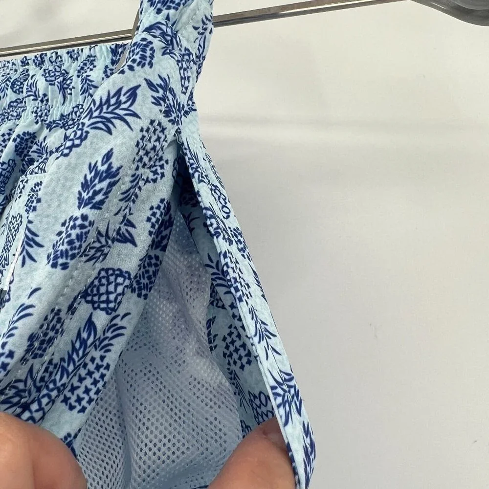 Bermies Kid Boy's Swim Shorts Trunks in Blue Pineapple 2.0 sz 2 NWT Father/Son